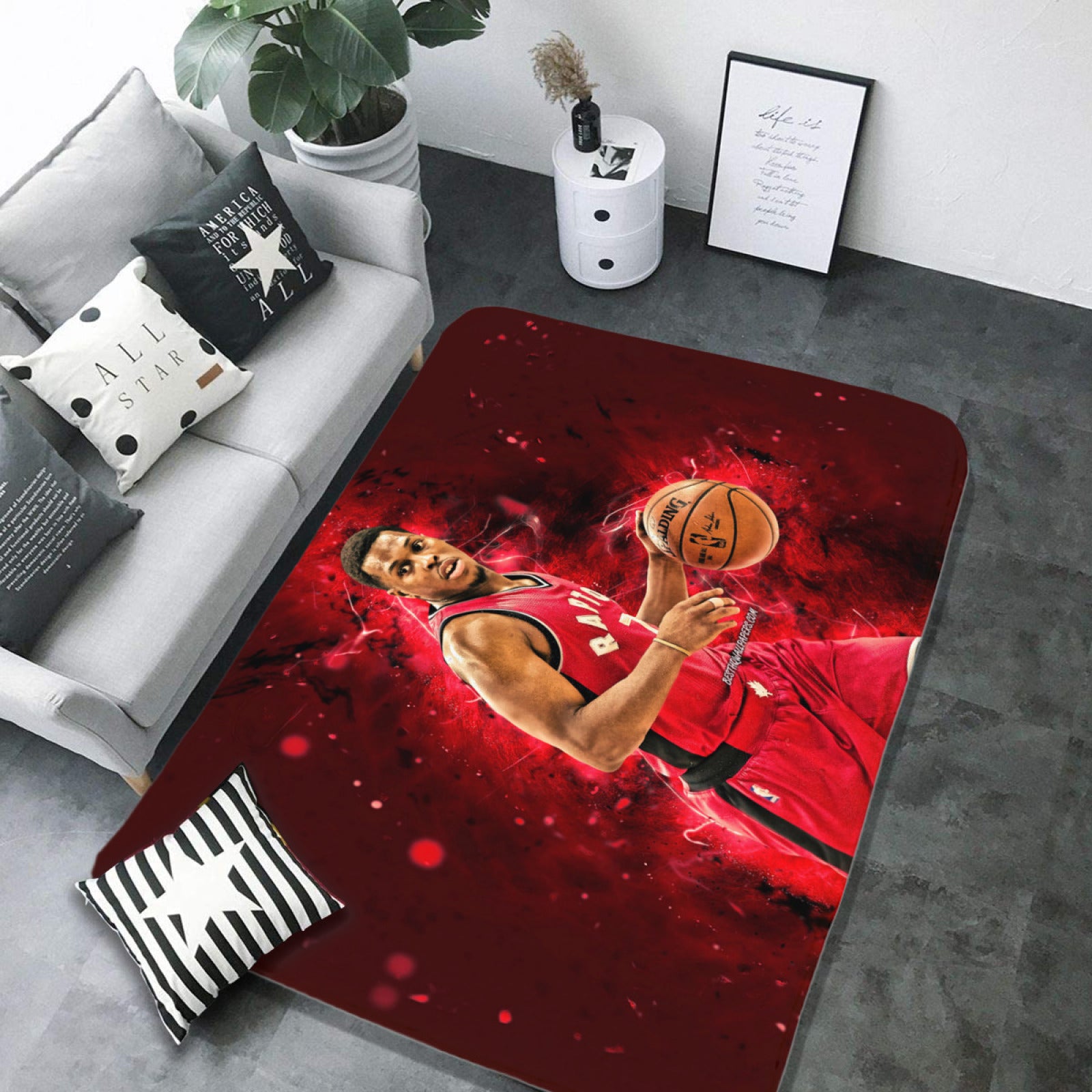Toronto Basketball Raptors Carpet Living Room Bedroom Mats Kitchen Bathroom Rug