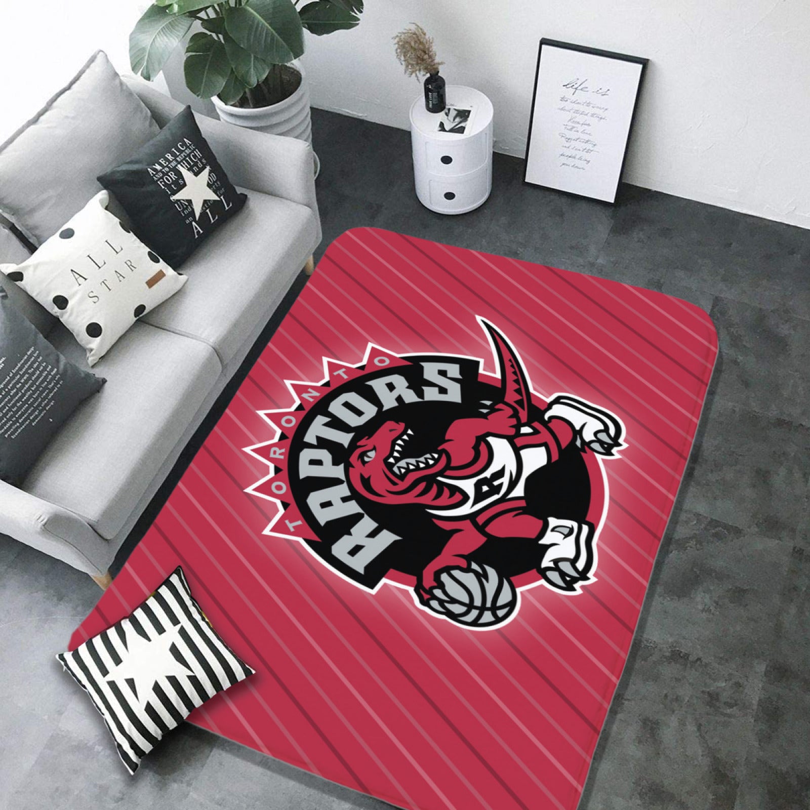 Toronto Basketball Raptors Carpet Living Room Bedroom Mats Kitchen Bathroom Rug