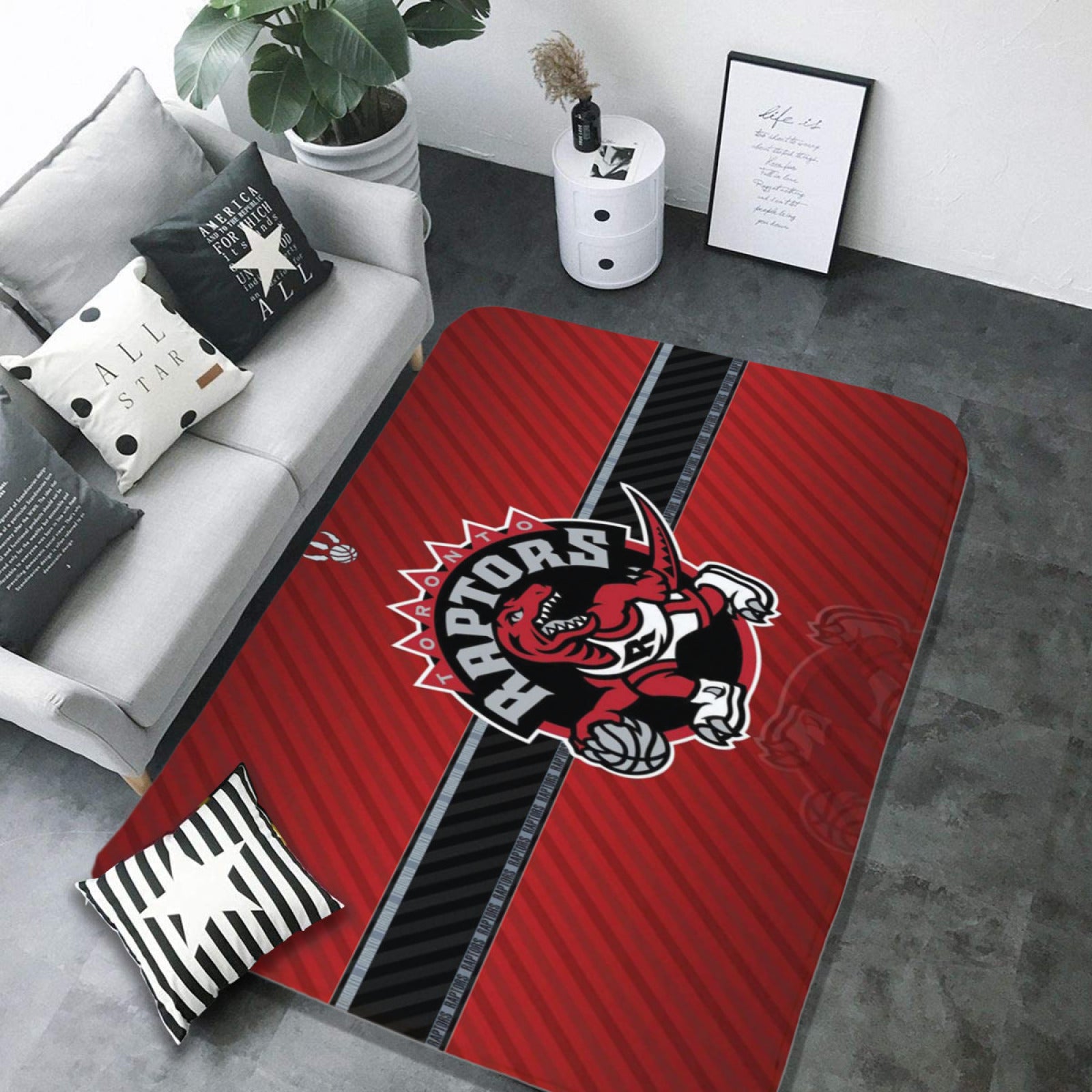 Toronto Basketball Raptors Carpet Living Room Bedroom Mats Kitchen Bathroom Rug