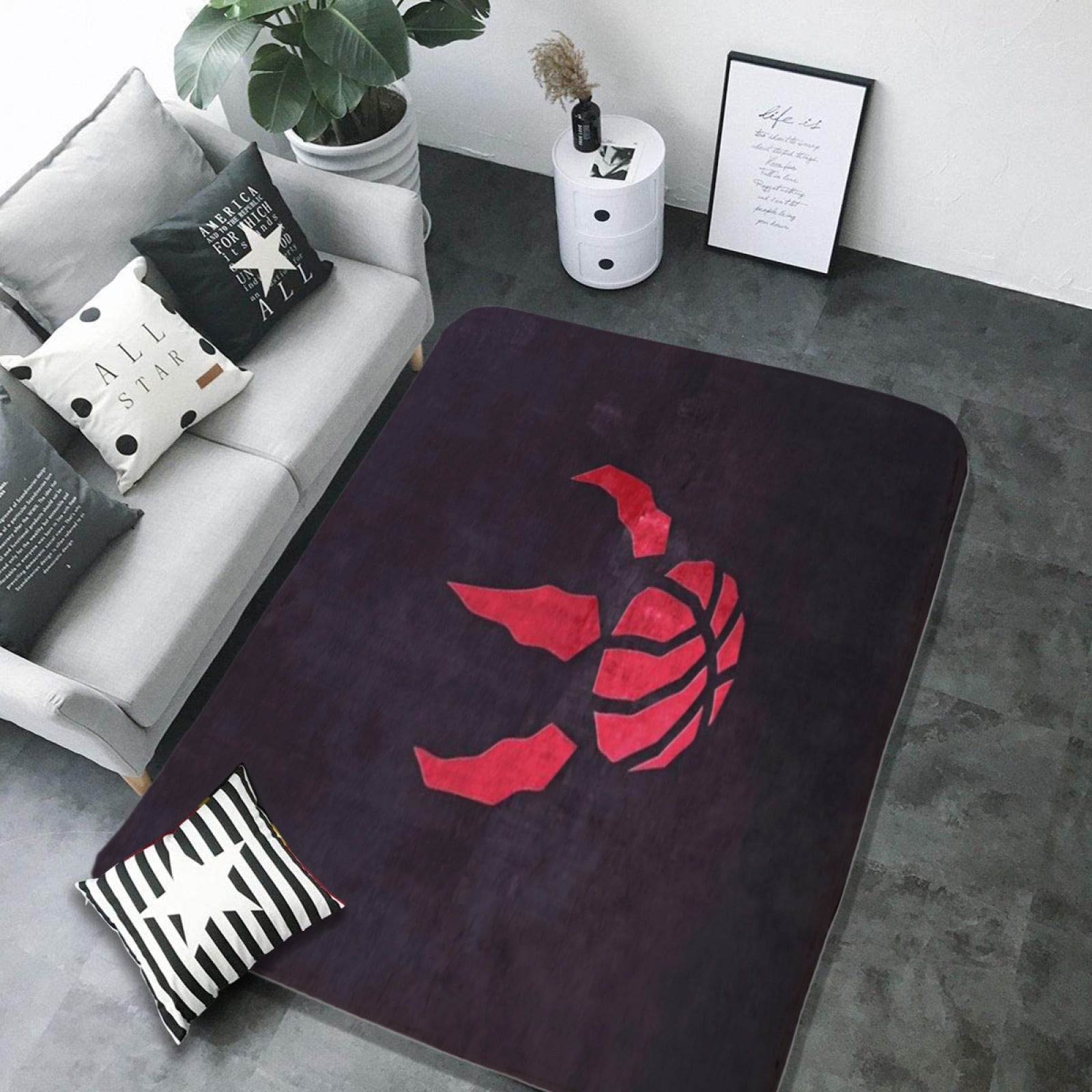 Toronto Basketball Raptors Carpet Living Room Bedroom Mats Kitchen Bathroom Rug