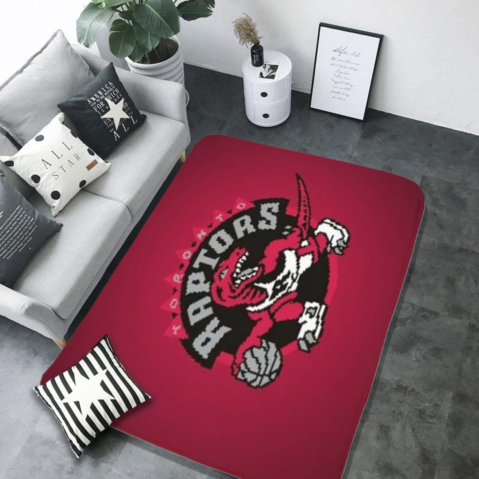 Toronto Basketball Raptors Carpet Living Room Bedroom Mats Kitchen Bathroom Rug