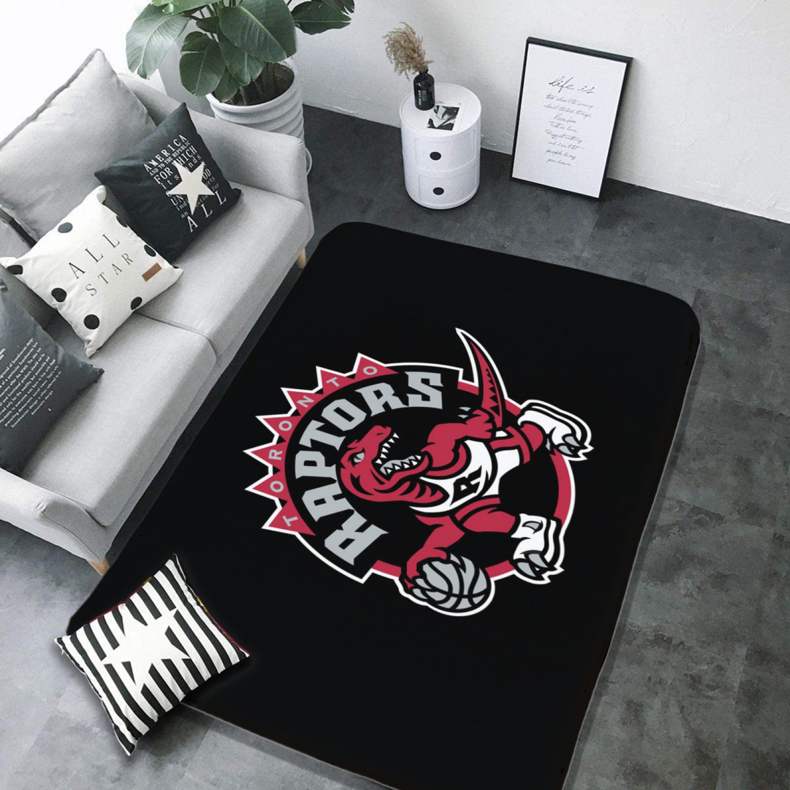 Toronto Basketball Raptors Carpet Living Room Bedroom Mats Kitchen Bathroom Rug