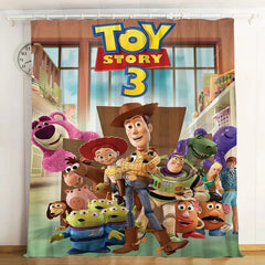 Toy Story Buzz Lightyear Woody Forky Blackout Curtains Drapes For Window Treatment Set