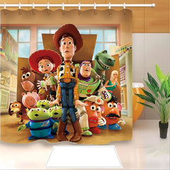 Toy Story Shower Curtain Waterproof Bath Curtains Bathroom Decor With Hooks