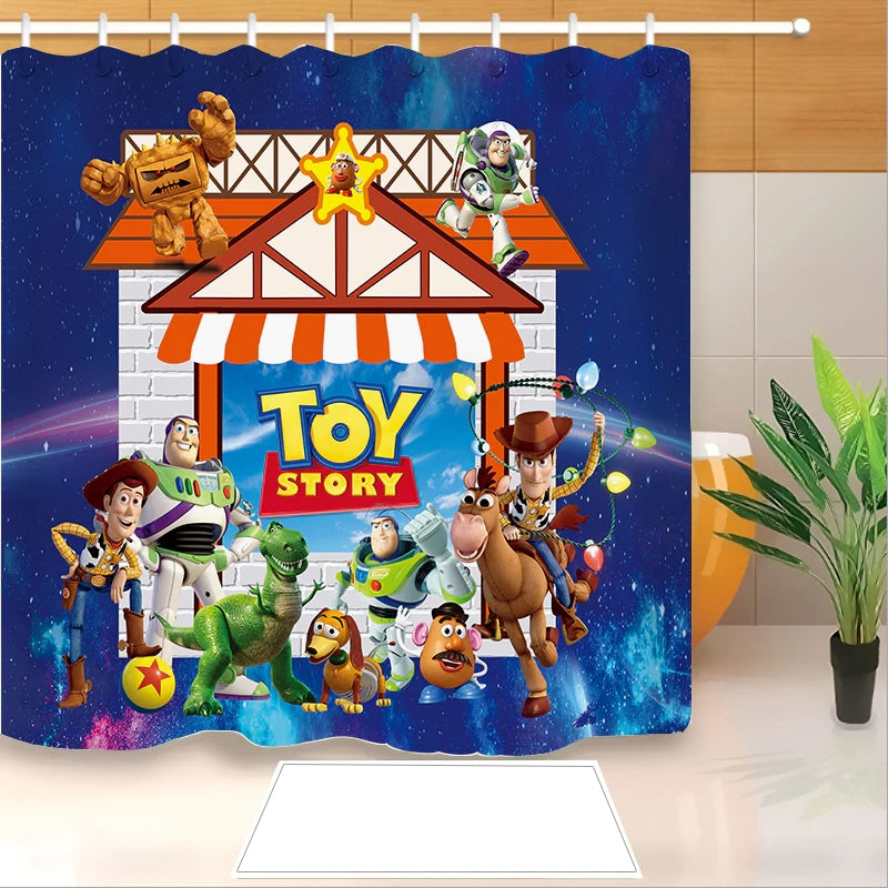 Toy Story Shower Curtain Waterproof Bath Curtains Bathroom Decor With Hooks