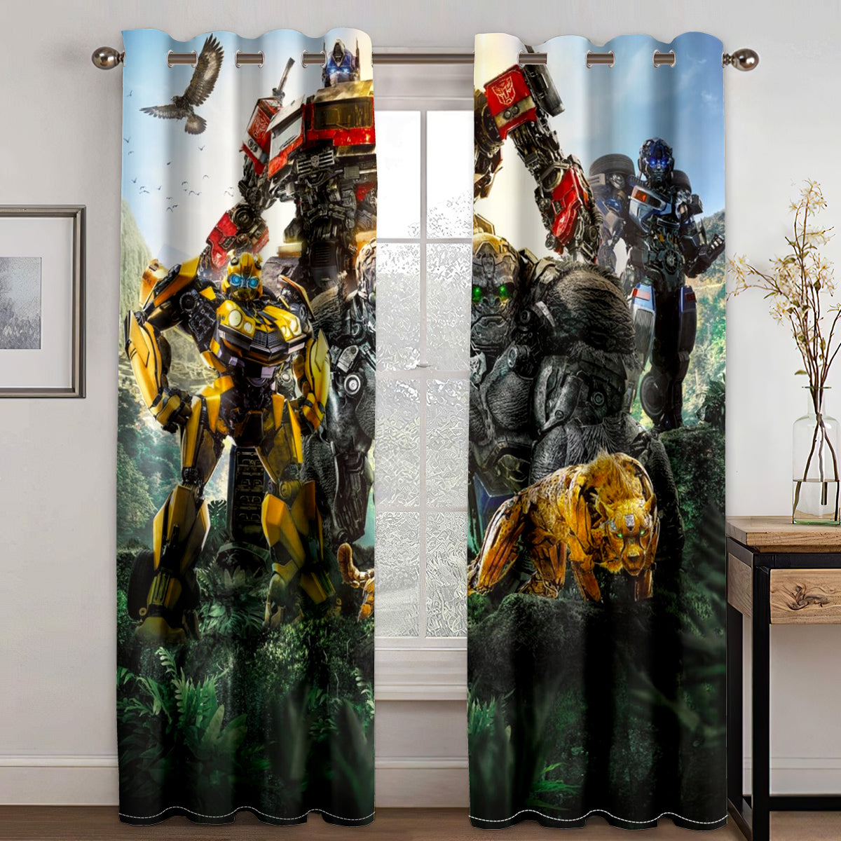 Transformers Rise of the Beasts Blackout Curtain for Bedroom Window Treatment