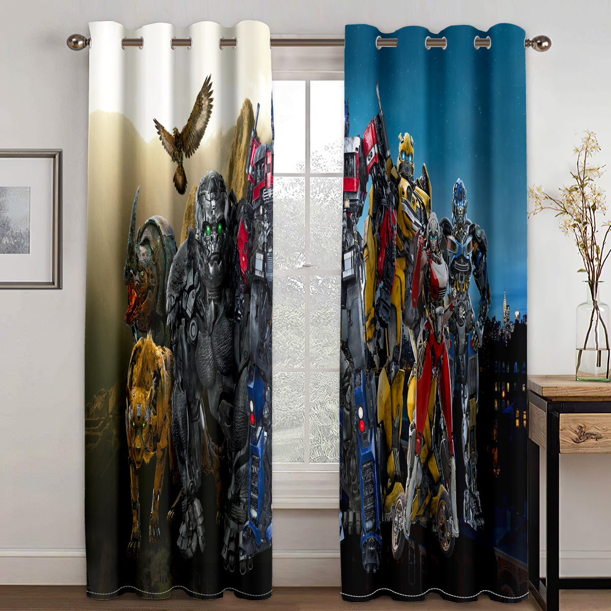 Transformers Rise of the Beasts Blackout Curtain for Bedroom Window Treatment