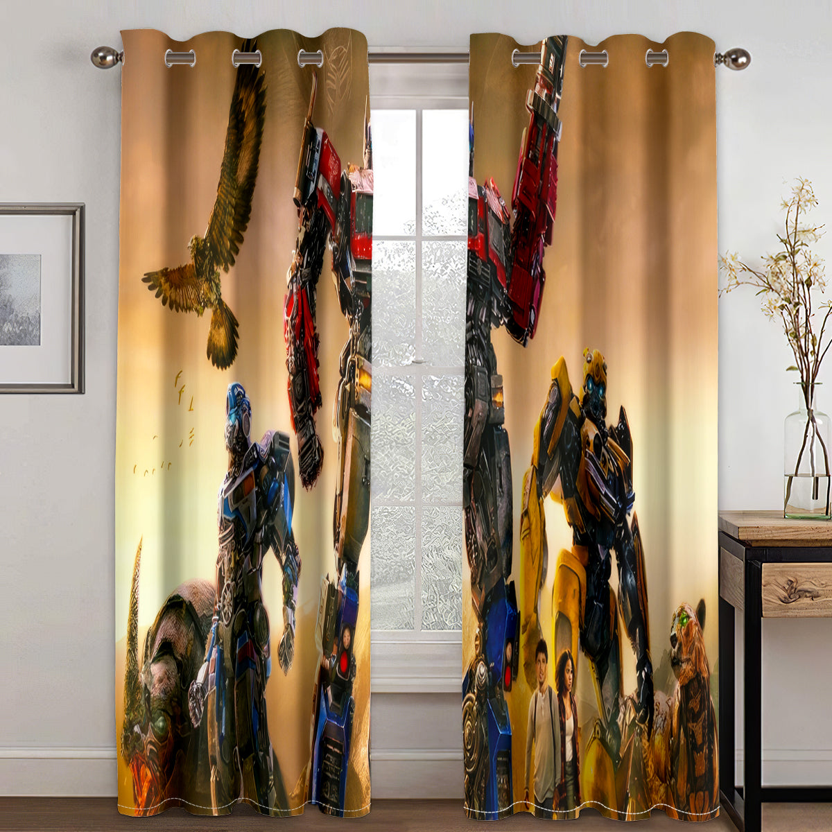 Transformers Rise of the Beasts Blackout Curtain for Bedroom Window Treatment