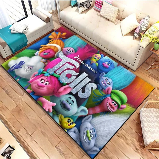 Trolls Band Together Poppy Graphic Carpet Living Room Bedroom Sofa Rug Door Mat Kitchen