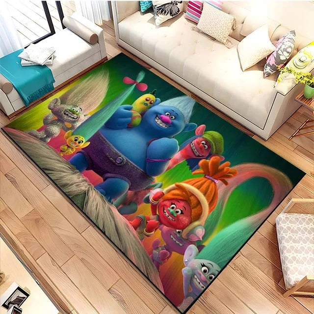 Trolls Band Together Poppy Graphic Carpet Living Room Bedroom Sofa Rug Door Mat Kitchen