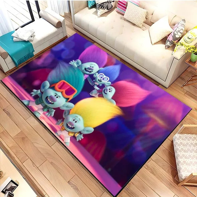 Trolls Band Together Poppy Graphic Carpet Living Room Bedroom Sofa Rug Door Mat Kitchen