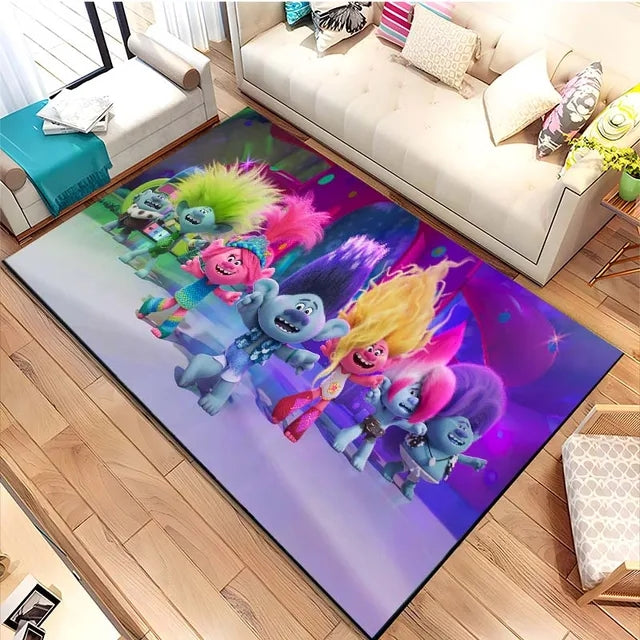 Trolls Band Together Poppy Graphic Carpet Living Room Bedroom Sofa Rug Door Mat Kitchen