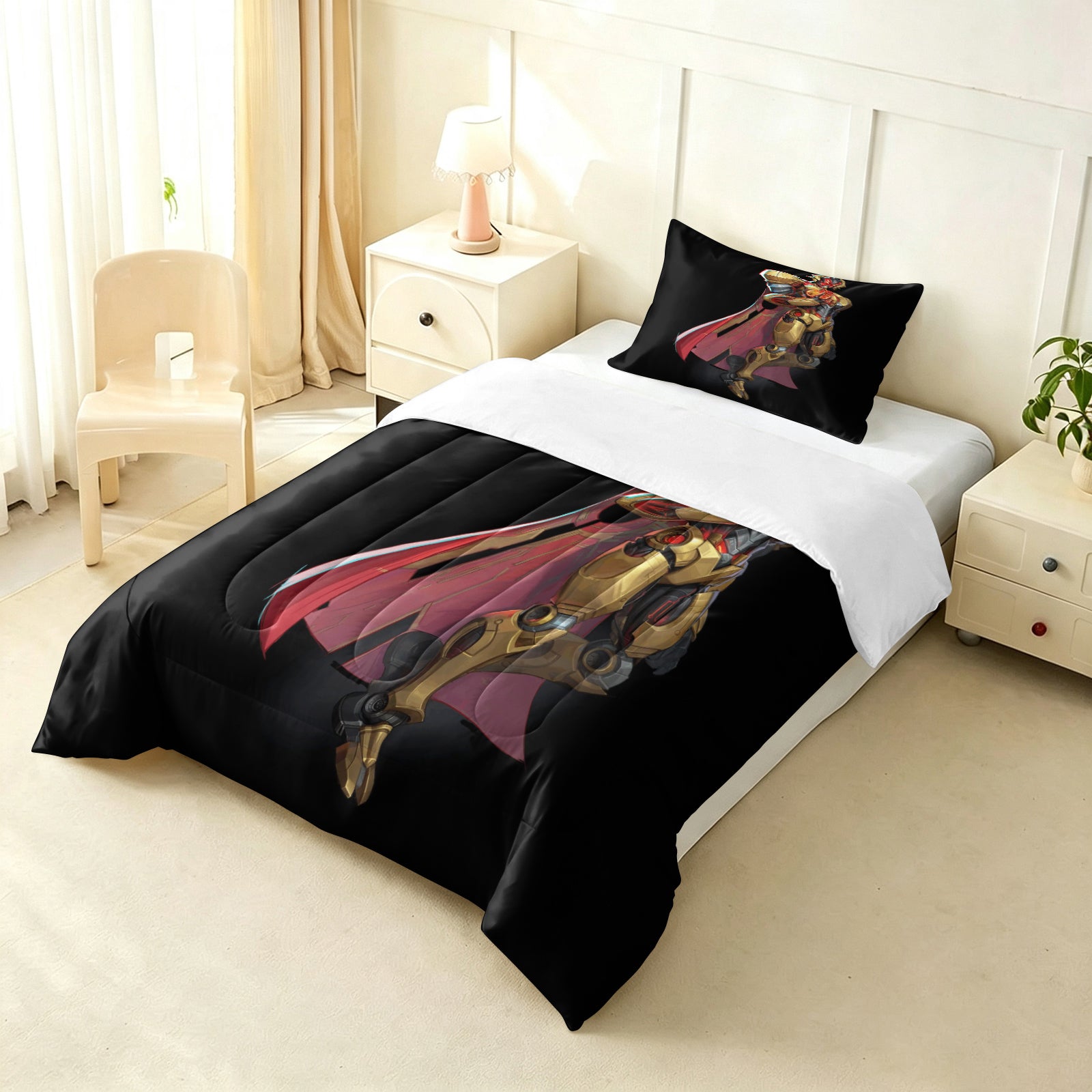 ‌Marvel Rivals Ultron Comforter Pillowcase Sets Blanket All Season Reversible Quilted Duvet
