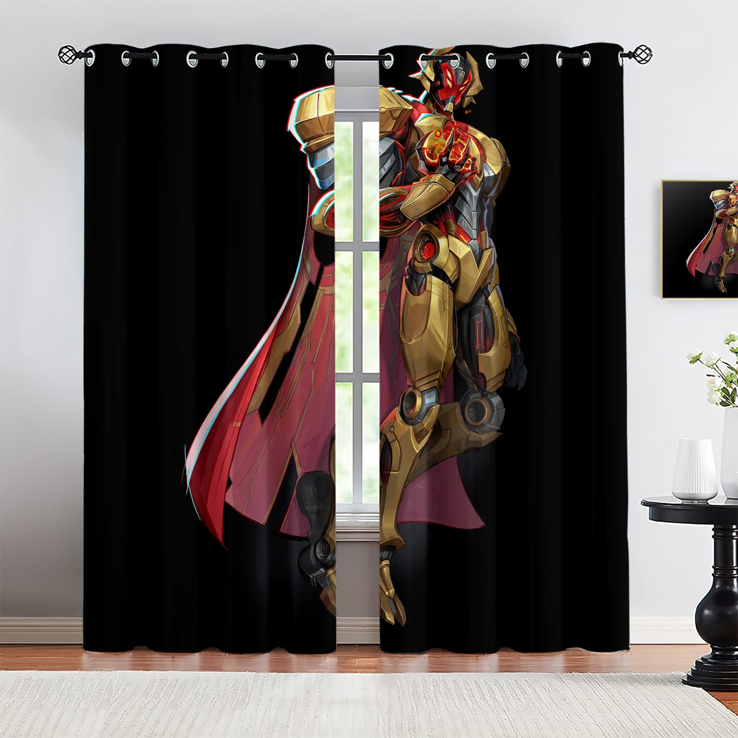Marvel Rivals Ultron Blackout Curtains Drapes For Window Treatment Set