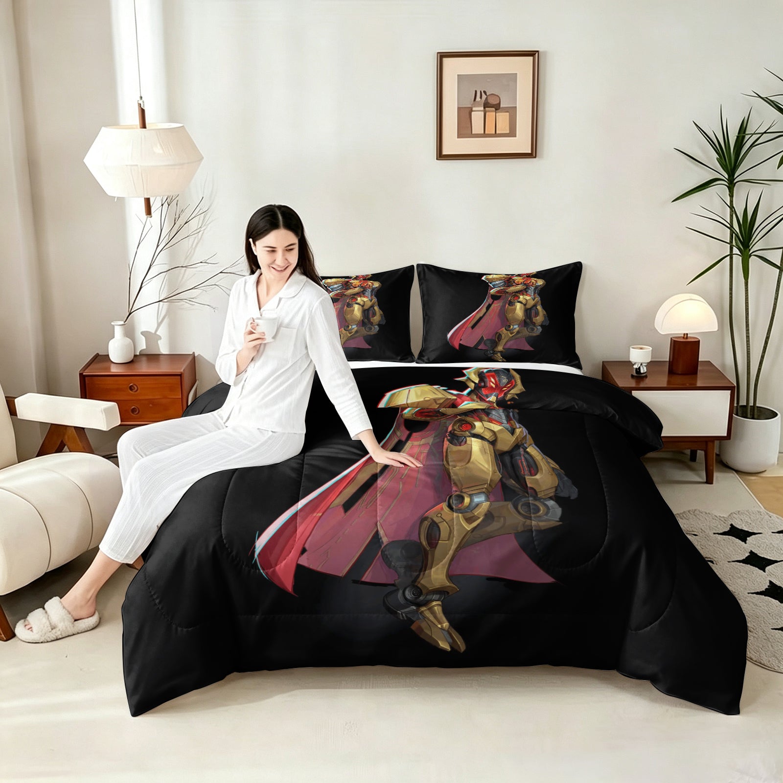‌Marvel Rivals Ultron Comforter Pillowcase Sets Blanket All Season Reversible Quilted Duvet