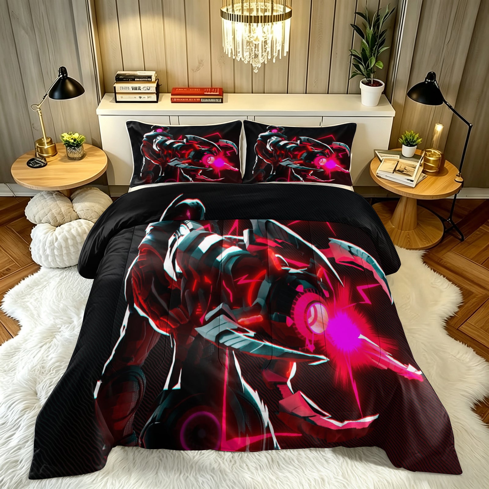 ‌Marvel Rivals Ultron Comforter Pillowcase Sets Blanket All Season Reversible Quilted Duvet
