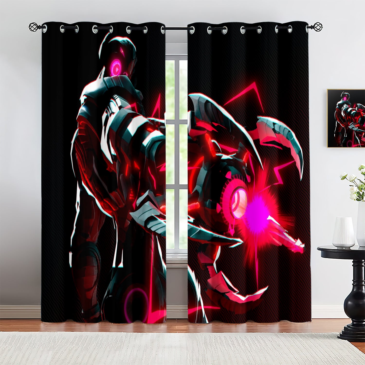 Marvel Rivals Ultron Blackout Curtains Drapes For Window Treatment Set