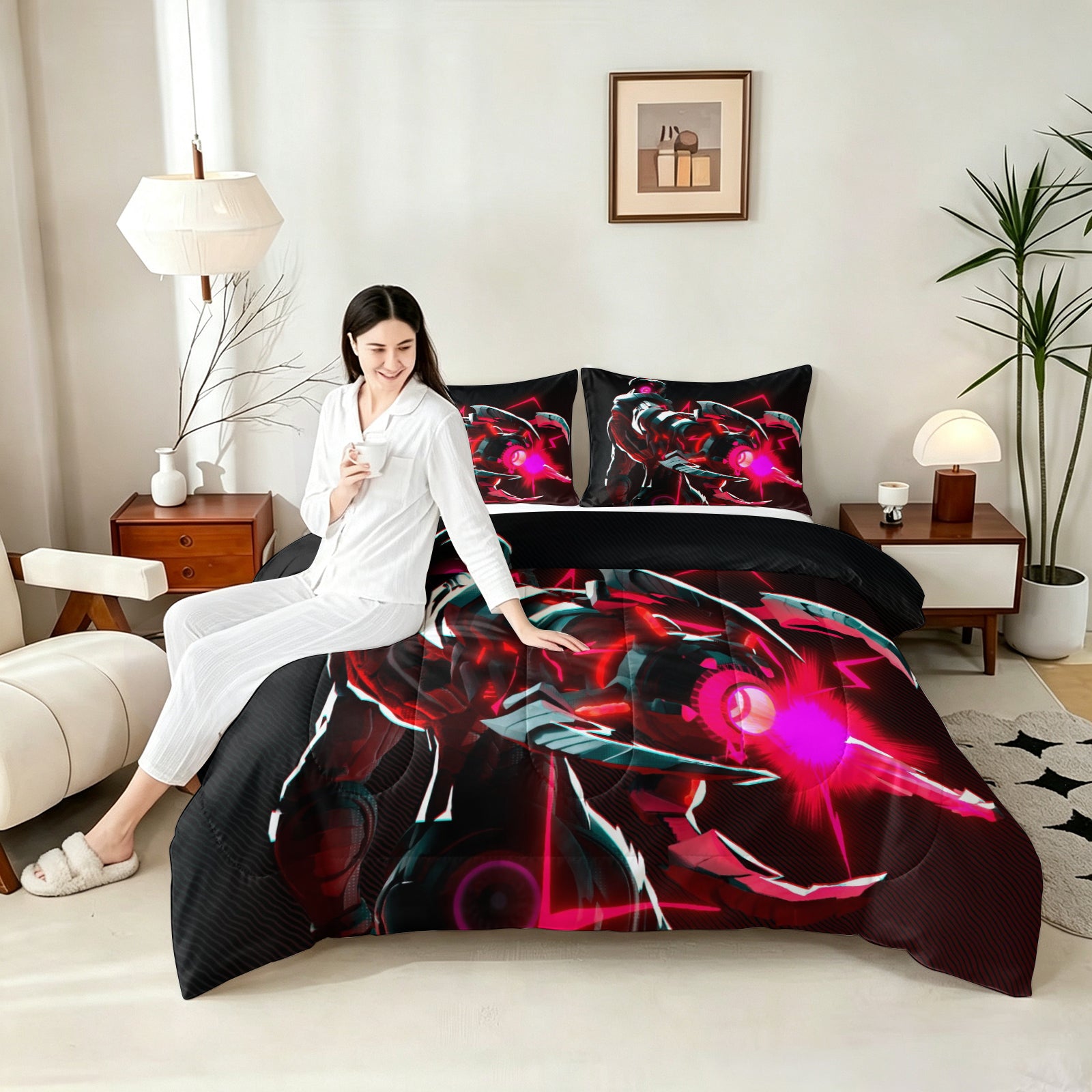 ‌Marvel Rivals Ultron Comforter Pillowcase Sets Blanket All Season Reversible Quilted Duvet