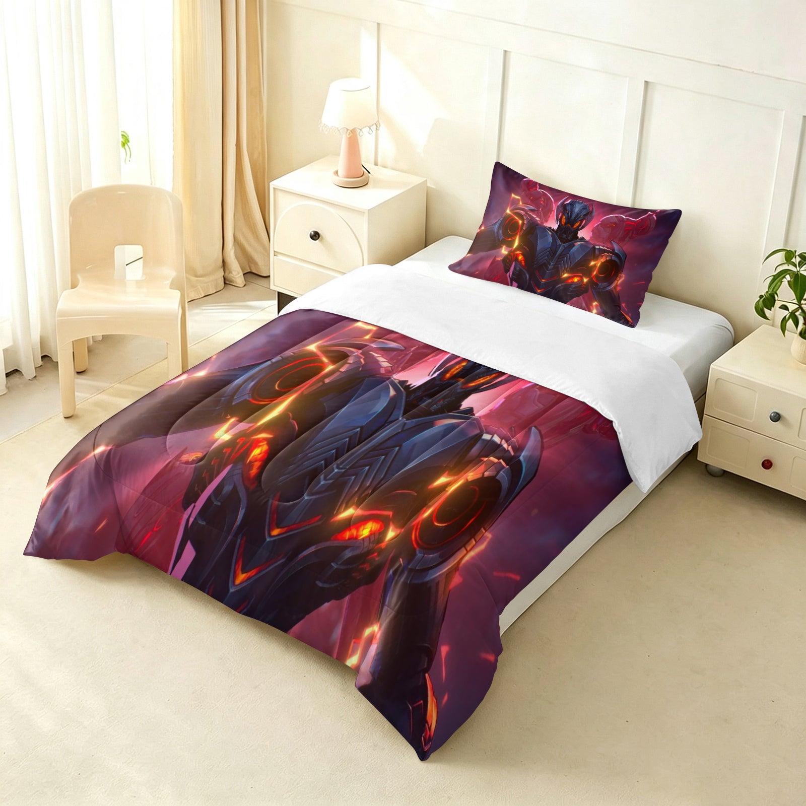 ‌Marvel Rivals Ultron Comforter Pillowcase Sets Blanket All Season Reversible Quilted Duvet