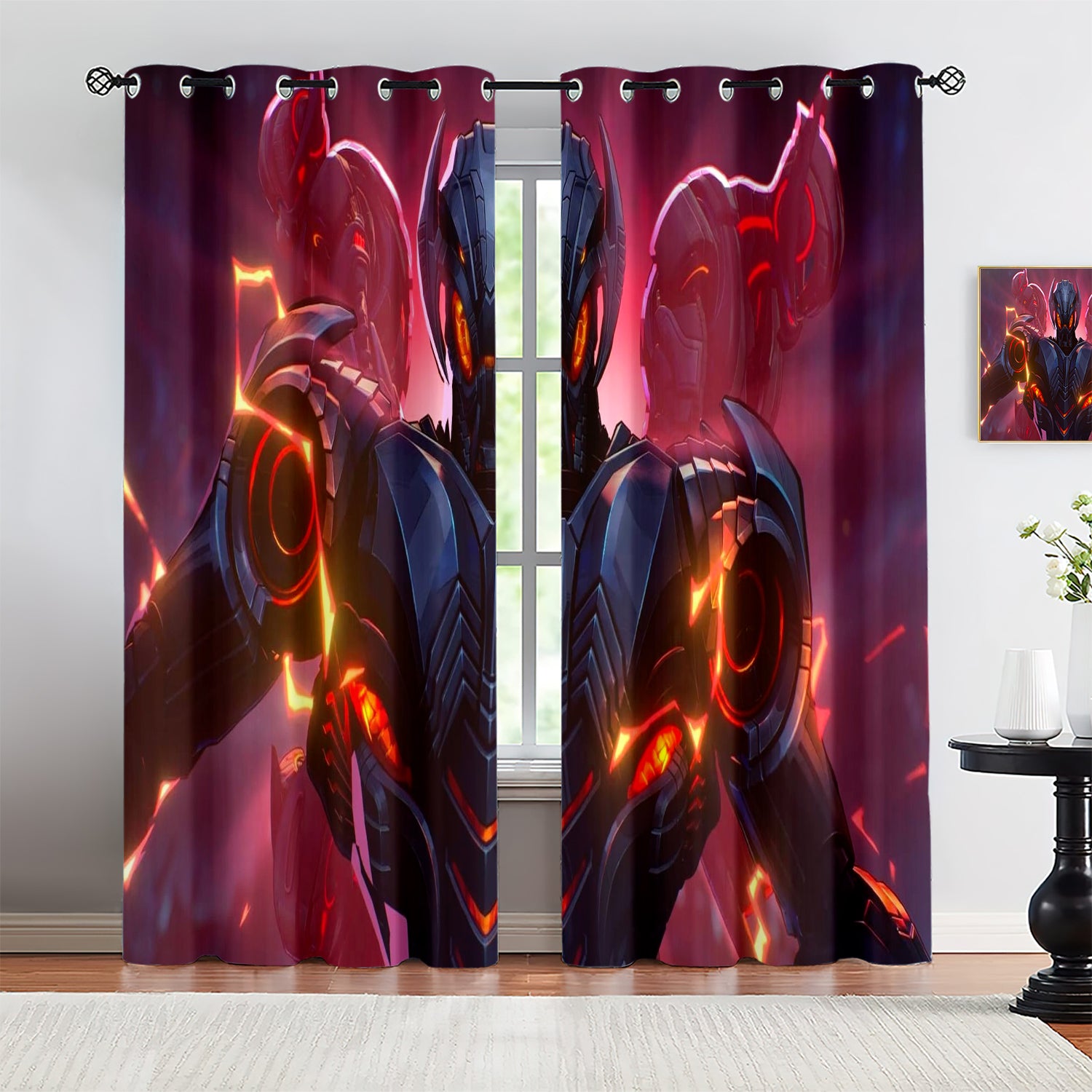 Marvel Rivals Ultron Blackout Curtains Drapes For Window Treatment Set