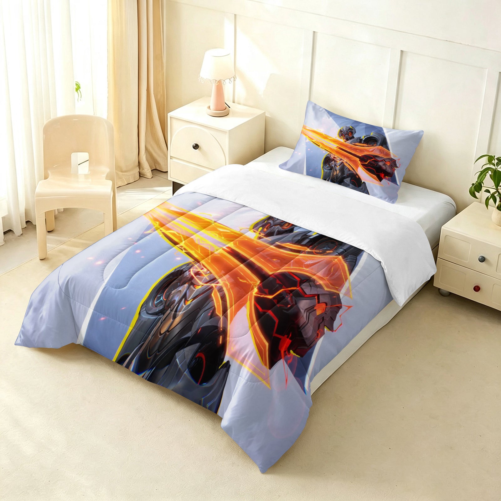 ‌Marvel Rivals Ultron Comforter Pillowcase Sets Blanket All Season Reversible Quilted Duvet