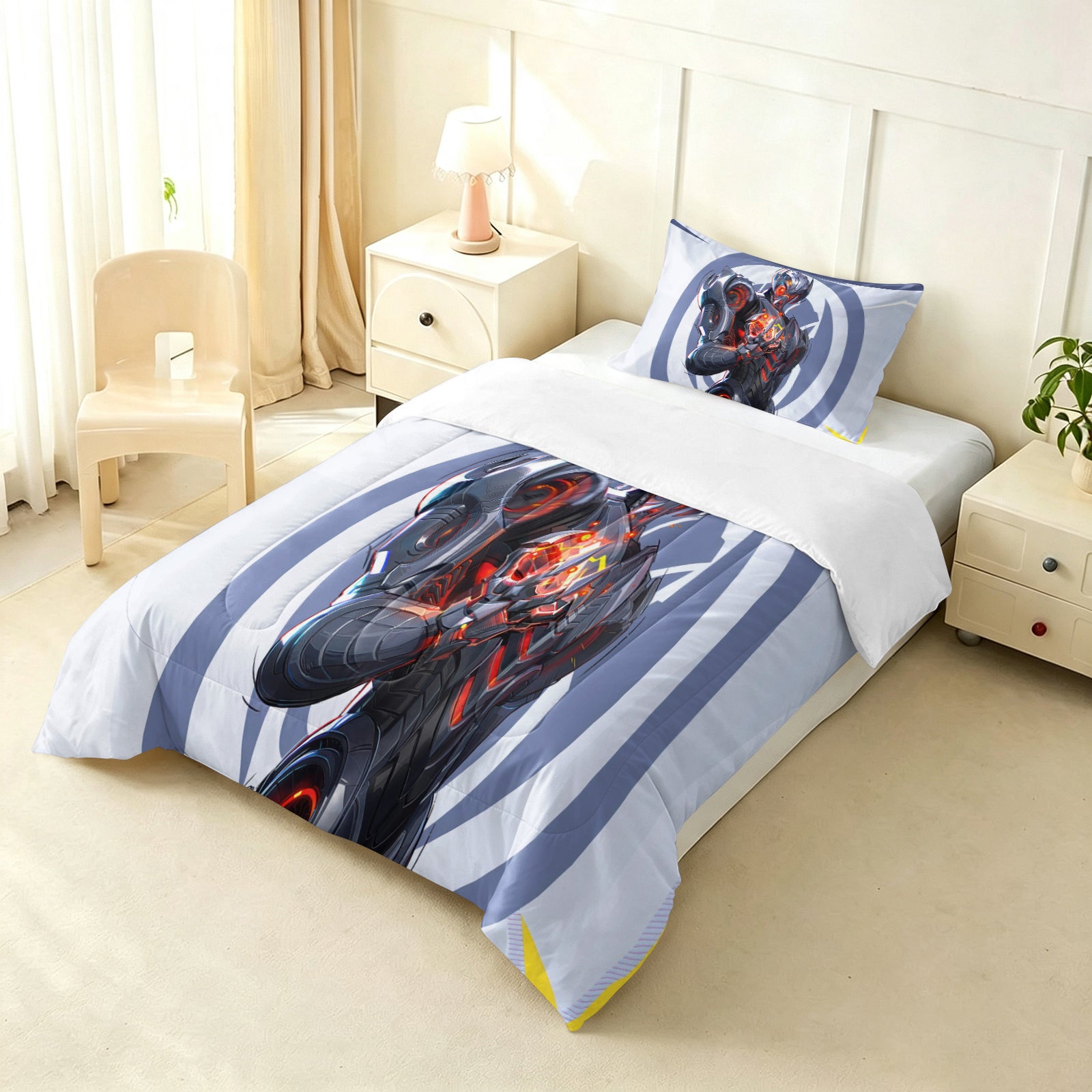 ‌Marvel Rivals Ultron Comforter Pillowcase Sets Blanket All Season Reversible Quilted Duvet