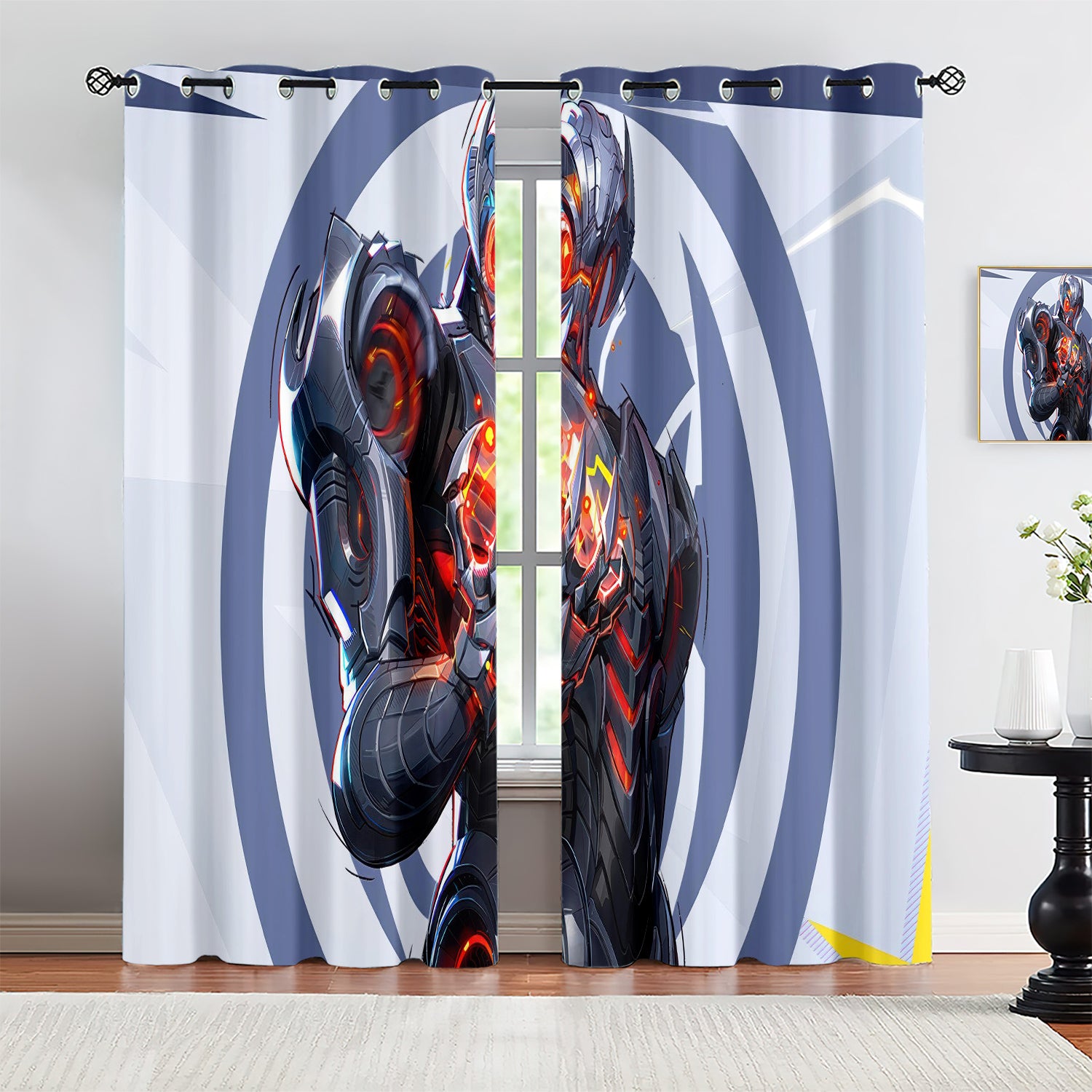 Marvel Rivals Ultron Blackout Curtains Drapes For Window Treatment Set