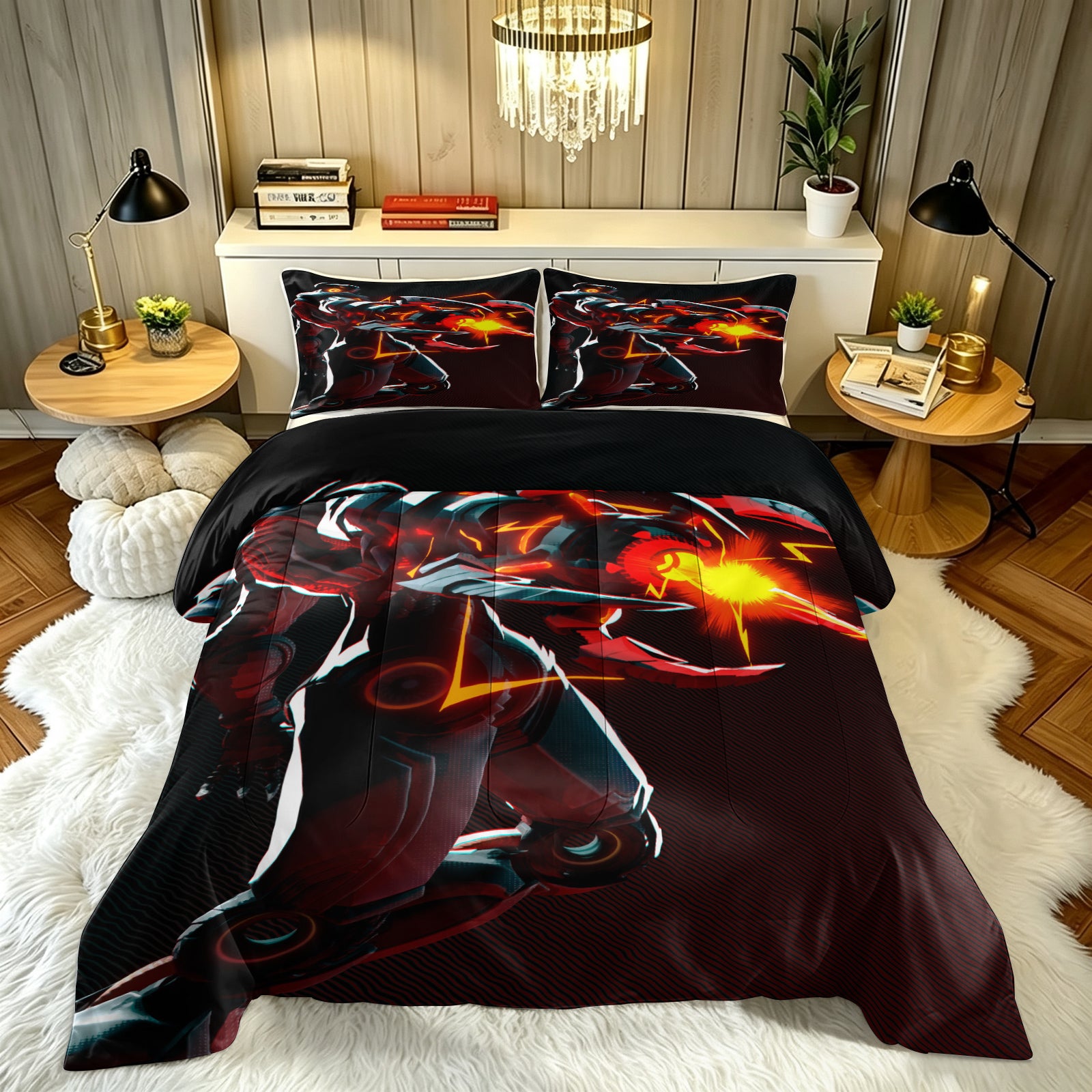 ‌Marvel Rivals Ultron Comforter Pillowcase Sets Blanket All Season Reversible Quilted Duvet