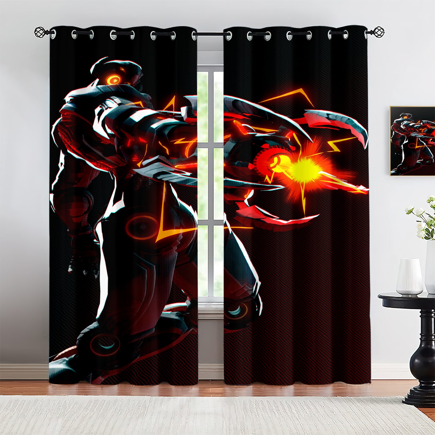 Marvel Rivals Ultron Blackout Curtains Drapes For Window Treatment Set