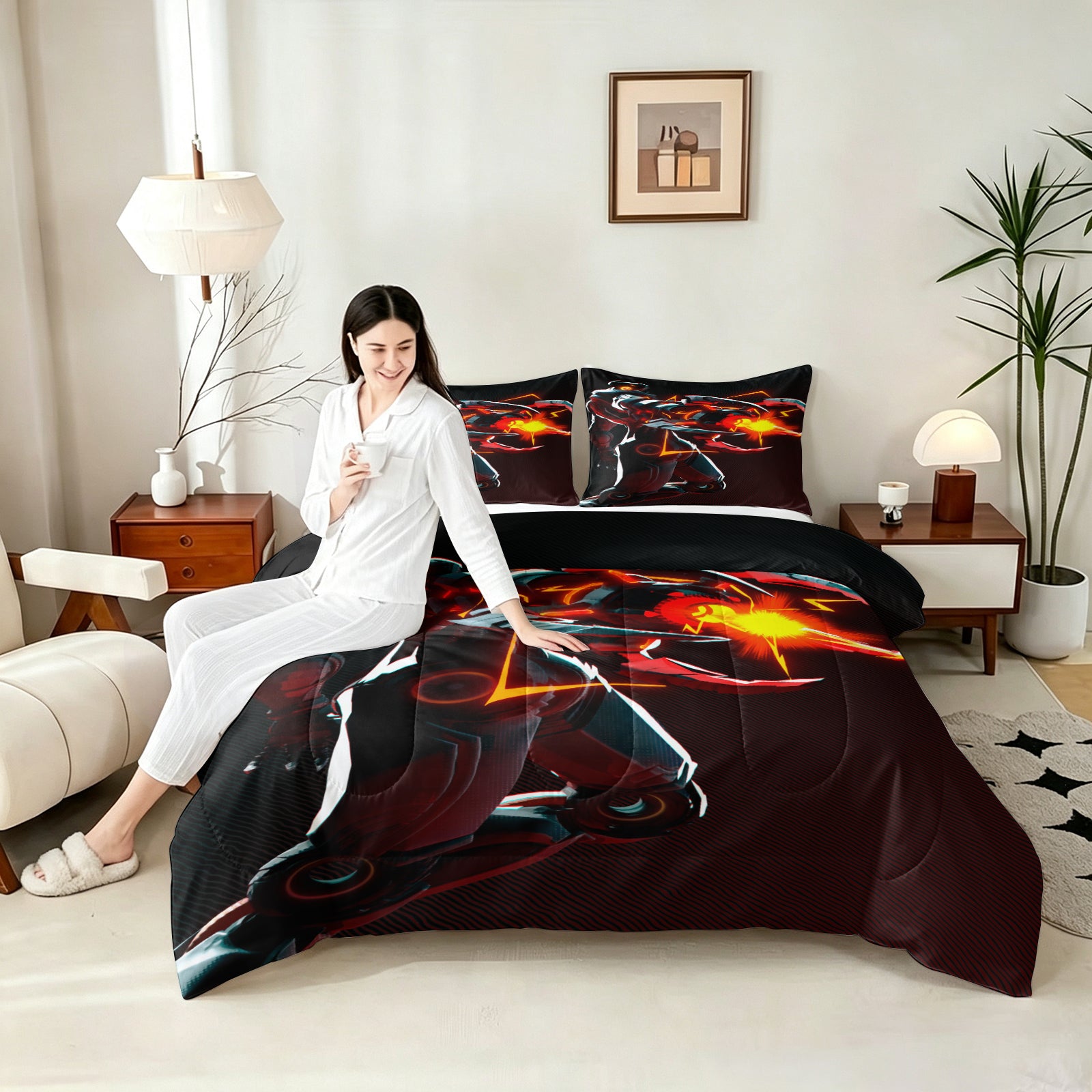 ‌Marvel Rivals Ultron Comforter Pillowcase Sets Blanket All Season Reversible Quilted Duvet