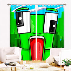 Unspeakable Gaming Frog Blackout Curtain Drapes for Living Room Bedroom Window Treatment