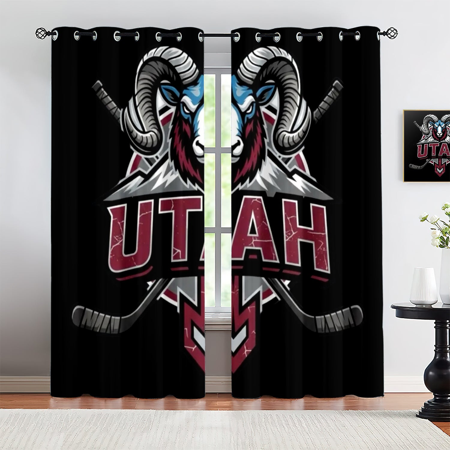 Utah Mammoth Blackout Curtains Drapes For Window Treatment Set