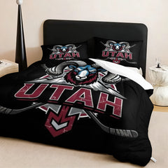 Utah Mammoth Hockey League Comforter Pillowcase Sets Blanket All Season Reversible Quilted Duvet