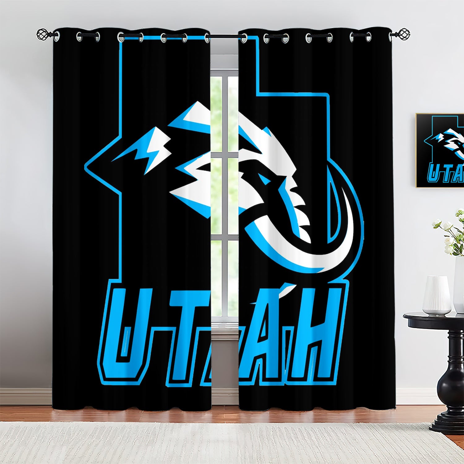 Utah Mammoth Blackout Curtains Drapes For Window Treatment Set