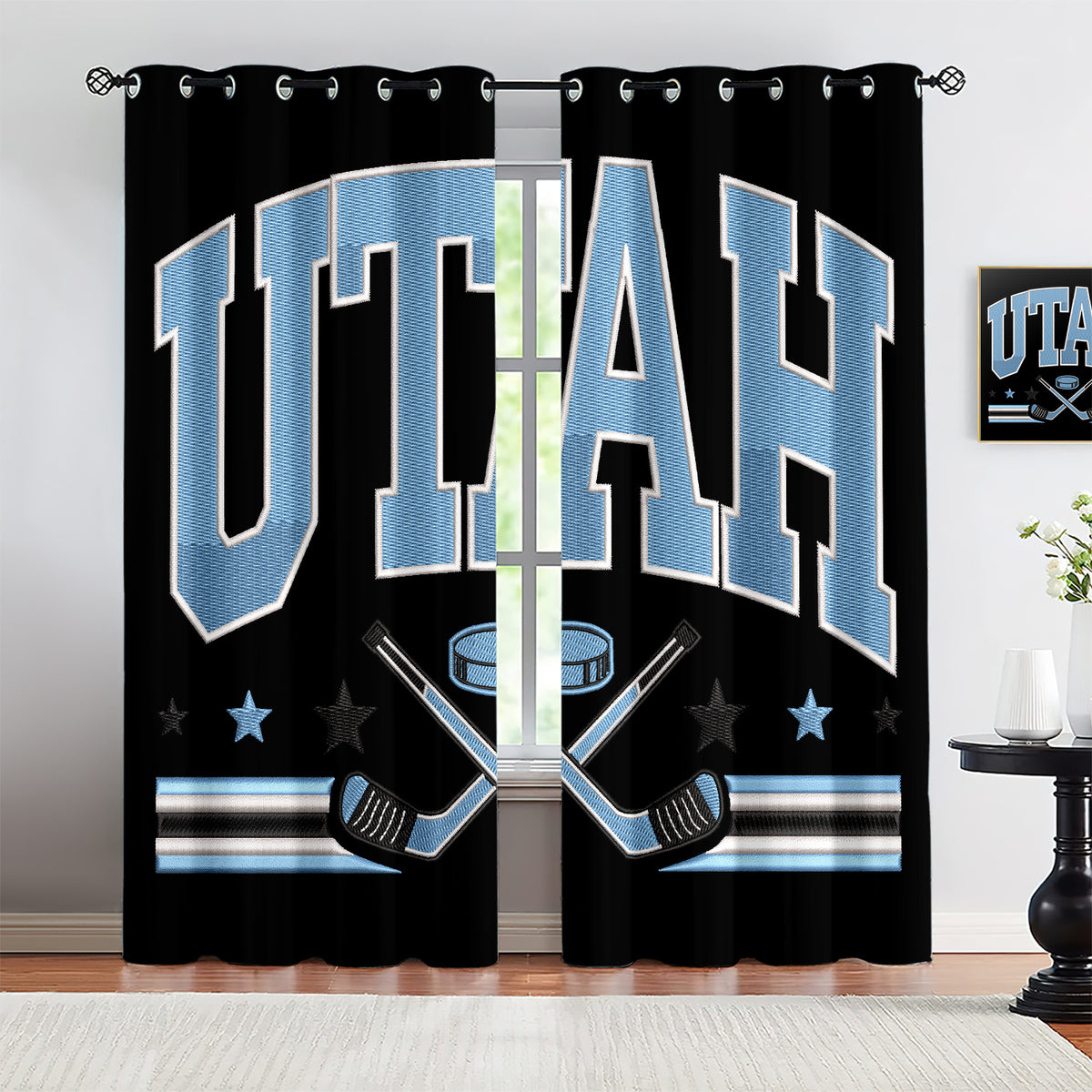 Utah Mammoth Blackout Curtains Drapes For Window Treatment Set