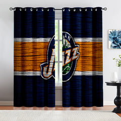 Utah Basketball Jazz Blackout Curtains Drapes For Window Treatment Set