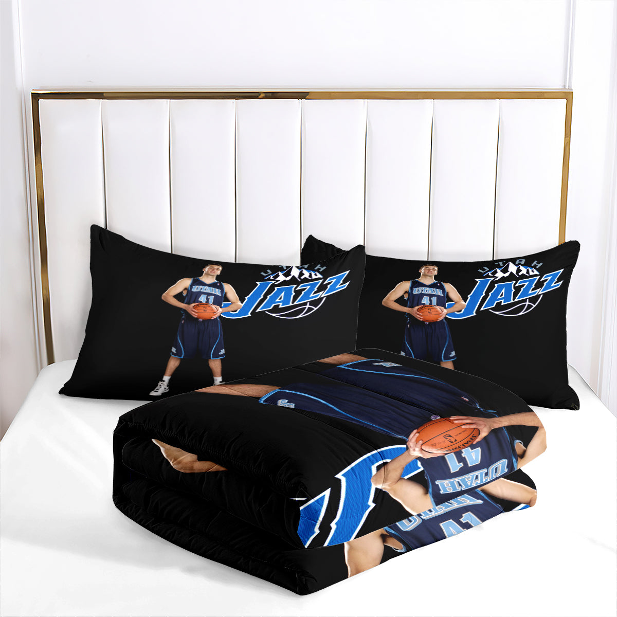 Utah Jazz Basketball Comforter Pillowcase Sets Blanket All Season Reversible Quilted Duvet