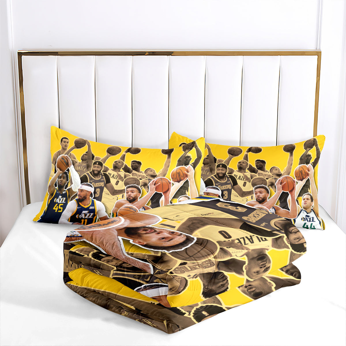 Utah Jazz Basketball Comforter Pillowcase Sets Blanket All Season Reversible Quilted Duvet