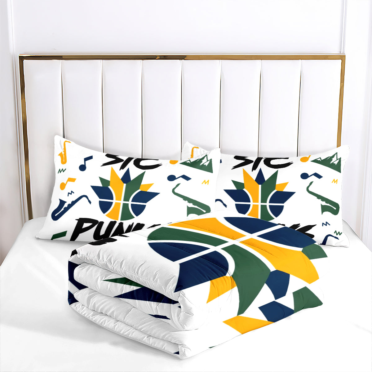 Utah Jazz Basketball Comforter Pillowcase Sets Blanket All Season Reversible Quilted Duvet