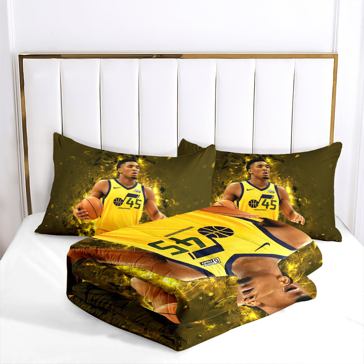 Utah Jazz Basketball Comforter Pillowcase Sets Blanket All Season Reversible Quilted Duvet