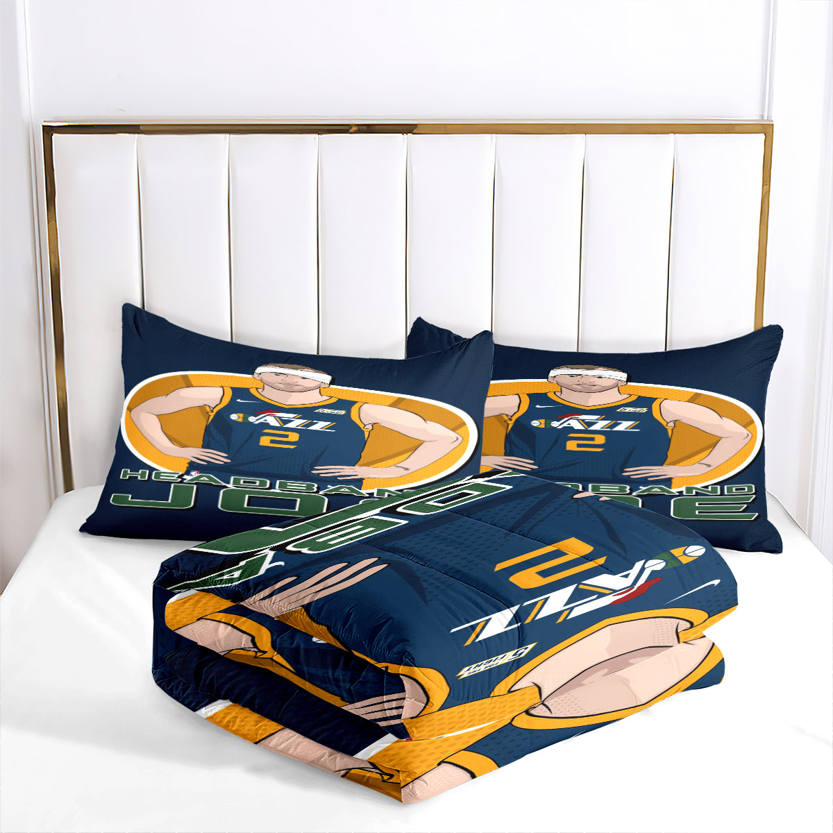 Utah Jazz Basketball Comforter Pillowcase Sets Blanket All Season Reversible Quilted Duvet