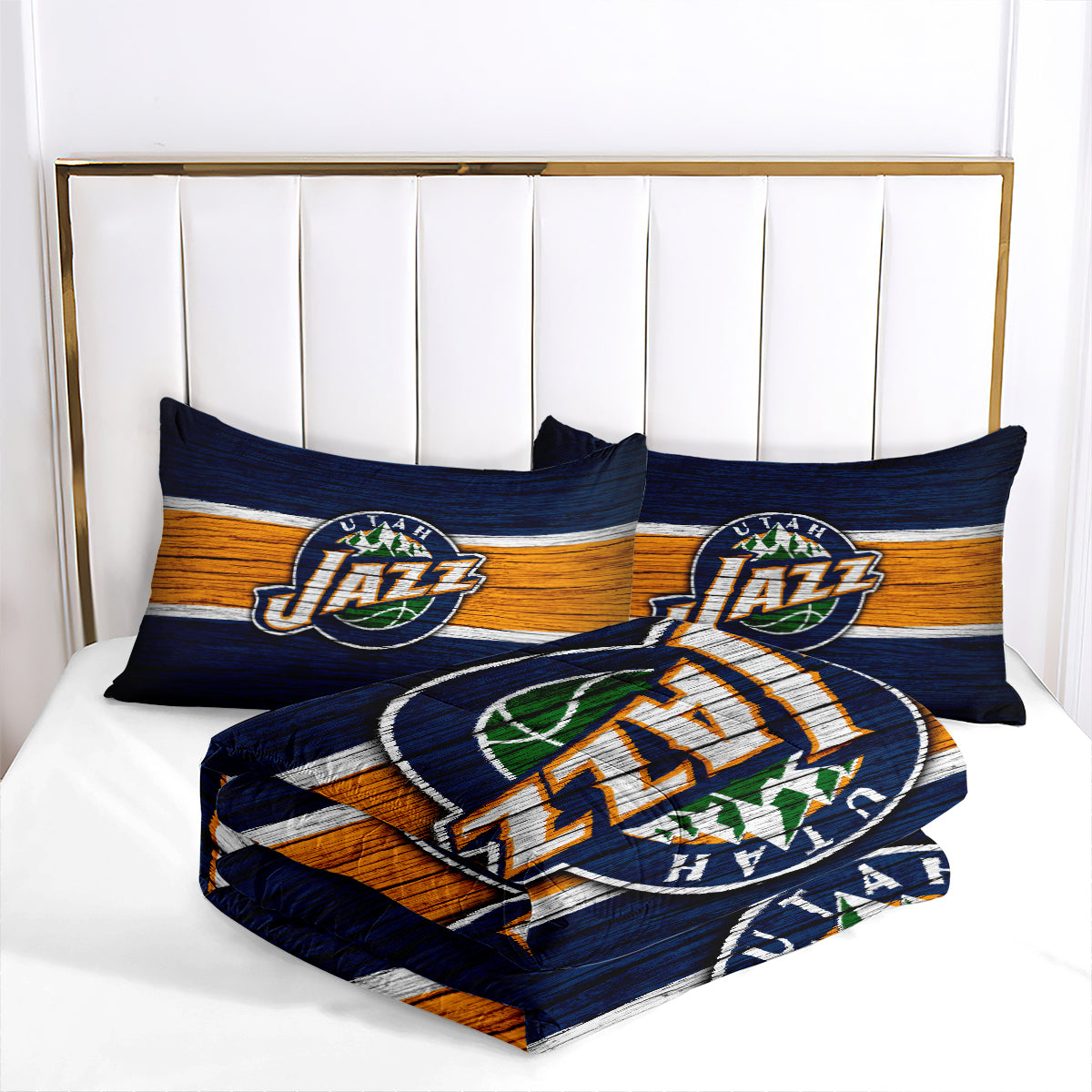 Utah Jazz Basketball Comforter Pillowcase Sets Blanket All Season Reversible Quilted Duvet