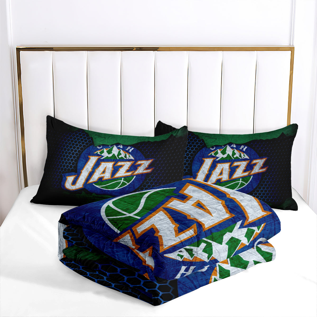 Utah Jazz Basketball Comforter Pillowcase Sets Blanket All Season Reversible Quilted Duvet