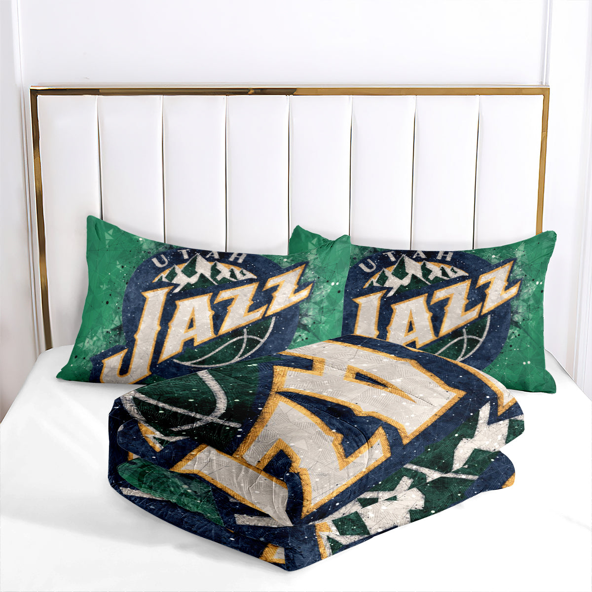 Utah Jazz Basketball Comforter Pillowcase Sets Blanket All Season Reversible Quilted Duvet