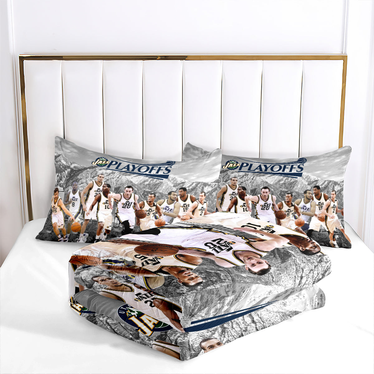 Utah Jazz Basketball Comforter Pillowcase Sets Blanket All Season Reversible Quilted Duvet