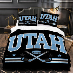 Utah Mammoth Hockey Duvet Cover Quilt Case Pillowcase Bedding Set Without Filler