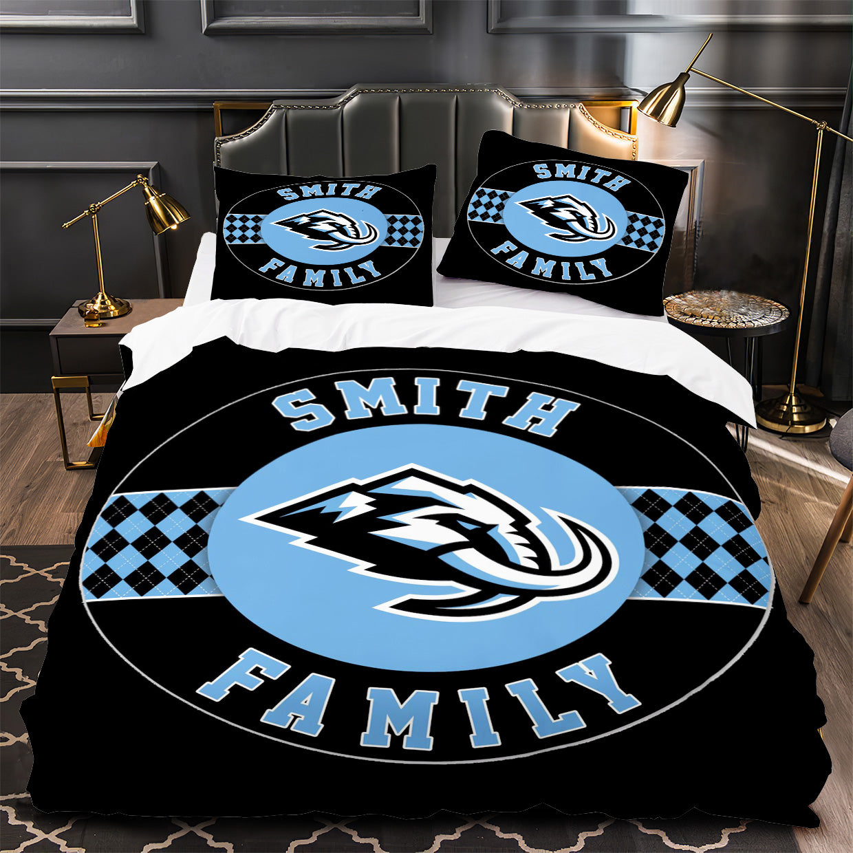Utah Mammoth Hockey Duvet Cover Quilt Case Pillowcase Bedding Set Without Filler