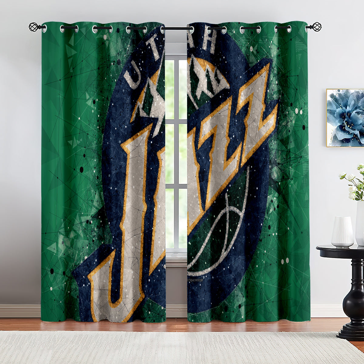 Utah Basketball Jazz Blackout Curtains Drapes For Window Treatment Set