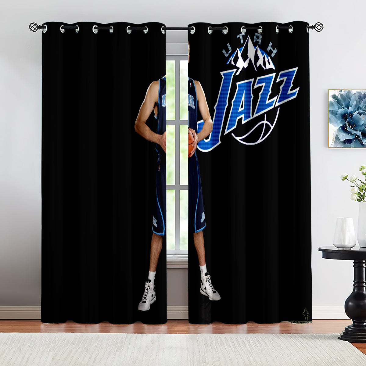 Utah Basketball Jazz Blackout Curtains Drapes For Window Treatment Set