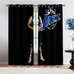 Utah Basketball Jazz Blackout Curtains Drapes For Window Treatment Set